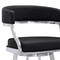 Armen Living Dione 30" Bar Height Swivel Black Faux Leather and Brushed Stainless Steel Bar Stool 840254335141 - alternate 3